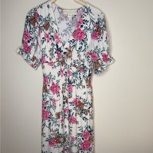 Saltwater LUXE Pink and Blue Floral Fabric